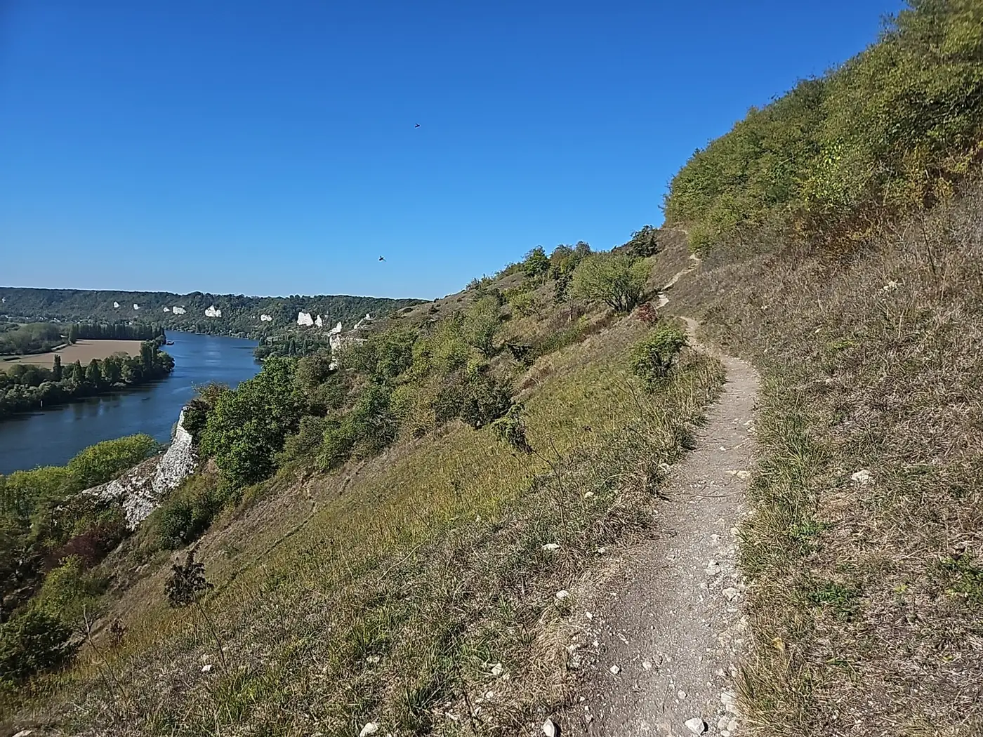 Hillside trail overlooking the Seine at Les Andelys